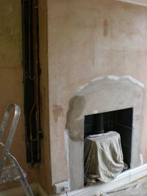 Damp patches on a chimney breast